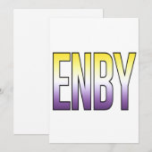 ENBY - Nichtbinär Feiertagskarte (Vorne/Hinten)