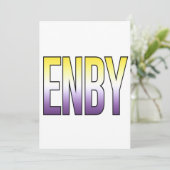 ENBY - Nichtbinär Feiertagskarte (Stehend Vorderseite)
