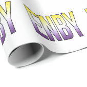 ENBY - nichtbinär Geschenkpapier (Rolleneckpunkt)