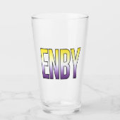 ENBY - nichtbinär Glas (Vorderseite)