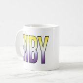 ENBY - nichtbinär Kaffeetasse (Vorderseite Links)