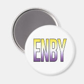 ENBY - nichtbinär Magnet (Vorderseite/Rückseite)