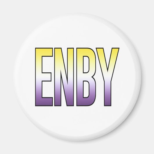 ENBY - nichtbinär Magnet (Vorne)