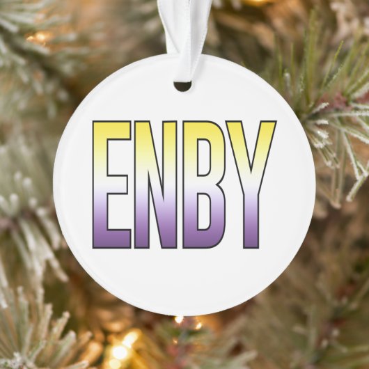 ENBY - nichtbinär Ornament (Baum)
