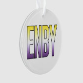 ENBY - nichtbinär Ornament (Vorderseite)
