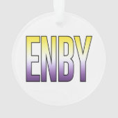ENBY - nichtbinär Ornament (Rückseite)