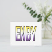 ENBY - Nichtbinär Postkarte (Stehend Vorderseite)