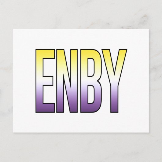 ENBY - Nichtbinär Postkarte (Vorderseite)