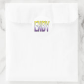 ENBY - Nichtbinär Runder Aufkleber (Tasche)