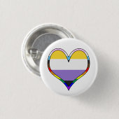 Enby Pride Heart Button (Vorne & Hinten)