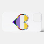 Enby Pride Heart Case-Mate iPhone Case (Rückseite (Horizontal))