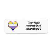 Enby Pride Heart Label (Vorne)