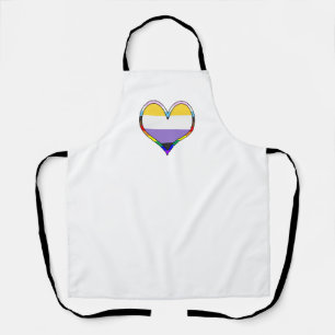 Enby Pride Heart Schürze