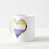 Enby Pride Heart Tasse (Vorderseite Links)