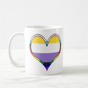 Enby Pride Heart Tasse