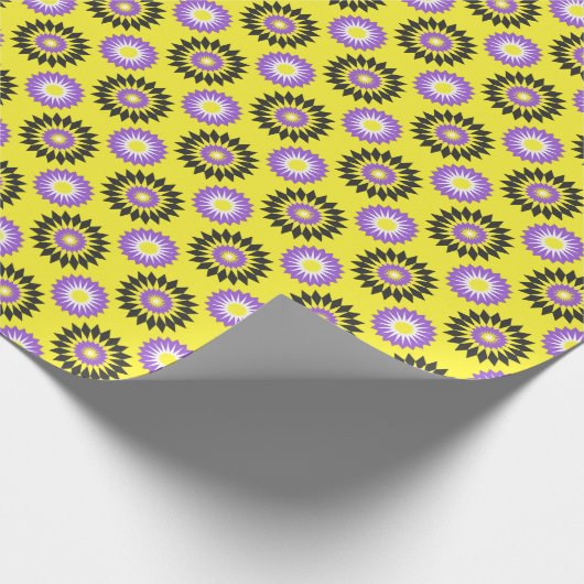 Enby Stolz / Gelbe Blume Umhüllung Geschenkpapier (Ecke)