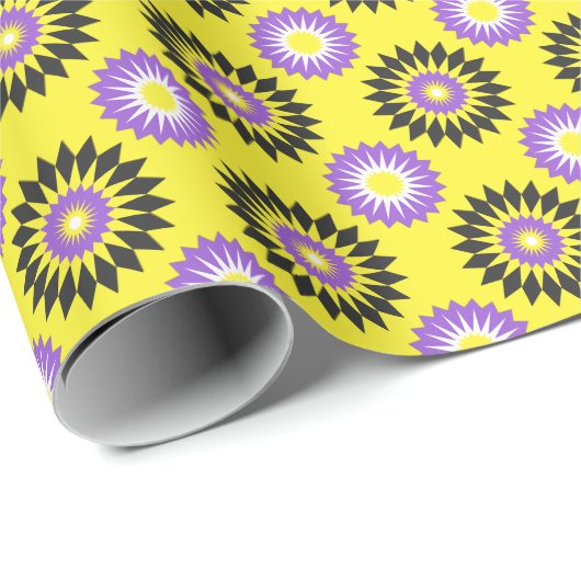 Enby Stolz / Gelbe Blume Umhüllung Geschenkpapier (Rolleneckpunkt)