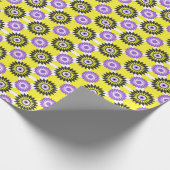 Enby Stolz / Gelbe Spiegelmuster Blume Geschenkpapier (Ecke)