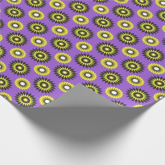 Enby Stolz / lila Blume Geschenkpapier (Ecke)