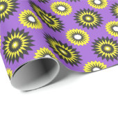 Enby Stolz / lila Blume Geschenkpapier (Rolleneckpunkt)