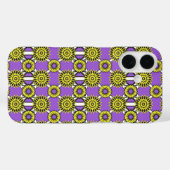 Enby Stolz / lila Spiegelmuster Blume C Case-Mate iPhone Hülle (Rückseite (Horizontal))