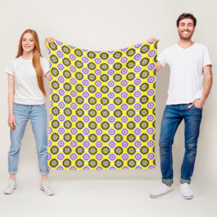 Enby-Stolzfarben / gelbe Spiegelblume Fleecedecke