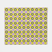 Enby-Stolzfarben / gelbe Spiegelblume Fleecedecke (Vorderseite (Horizontal))