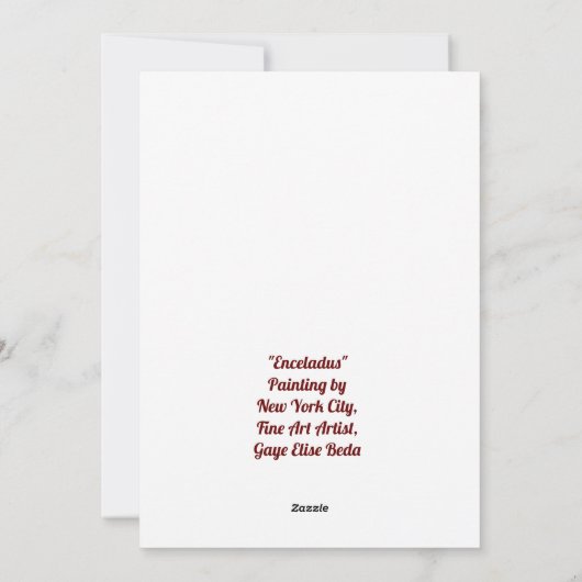 Enceladus Feiertagskarte (Rückseite)