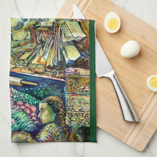 Enceladus Geschirrtuch (Viertel Falte)