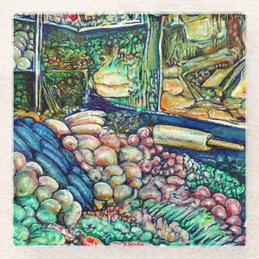 Enceladus Glasuntersetzer (Vorderseite)