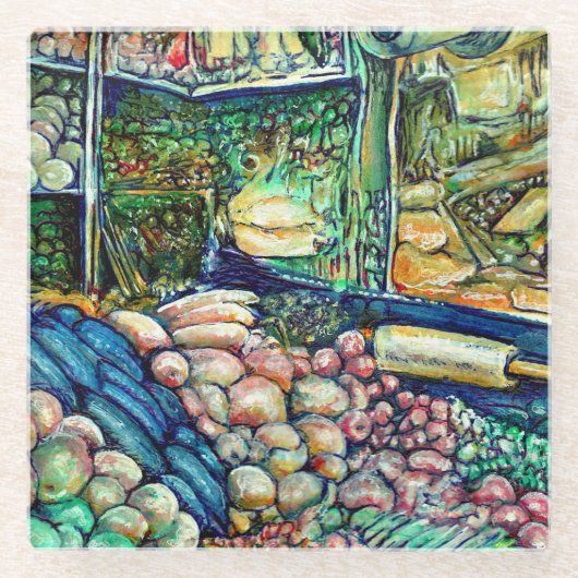 Enceladus Glasuntersetzer (Vorderseite)