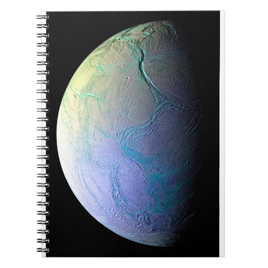 Enceladus Moon von Saturn Notizblock (Vorderseite)
