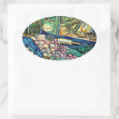 Enceladus Ovaler Aufkleber (Tasche)