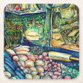 Enceladus Rechteckiger Pappuntersetzer (Vorderseite)