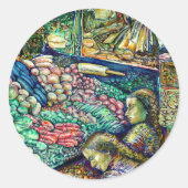 Enceladus Runder Aufkleber (Vorderseite)