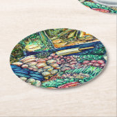 Enceladus Runder Pappuntersetzer (Angewinkelt)