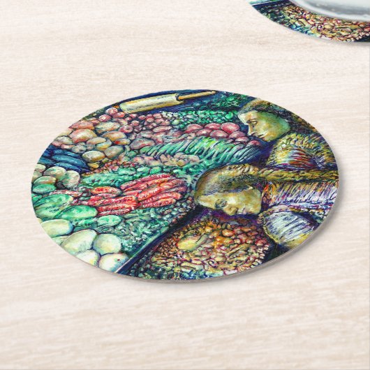 Enceladus Runder Pappuntersetzer (Angewinkelt)