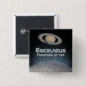 Enceladus Saturn Mondbrunnen Button (Vorne & Hinten)