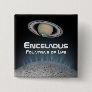 Enceladus Saturn Mondbrunnen Button