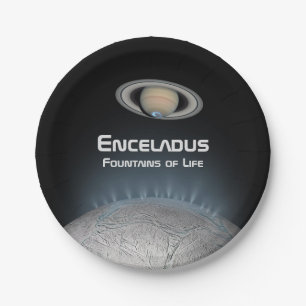 Enceladus Saturn Mondbrunnen Pappteller
