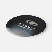 Enceladus Saturn Mondbrunnen Pappteller (Schrägansicht)