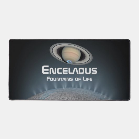 Enceladus Saturn Mondbrunnen Schreibtischunterlage (Vorderseite)