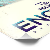 Enceladus Space Reise Vintage Poster (Ecke)