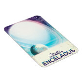 Enceladus Space Reise Vintage Poster Magnet (Rechte Seite)