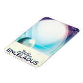 Enceladus Space Reise Vintage Poster Magnet (Linke Seite)