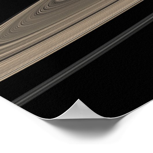 Enceladus und Saturn Poster (Ecke)