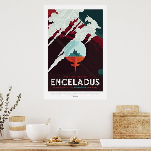 Enceladus | Zukunftsvisionen der NASA Poster (Küche)