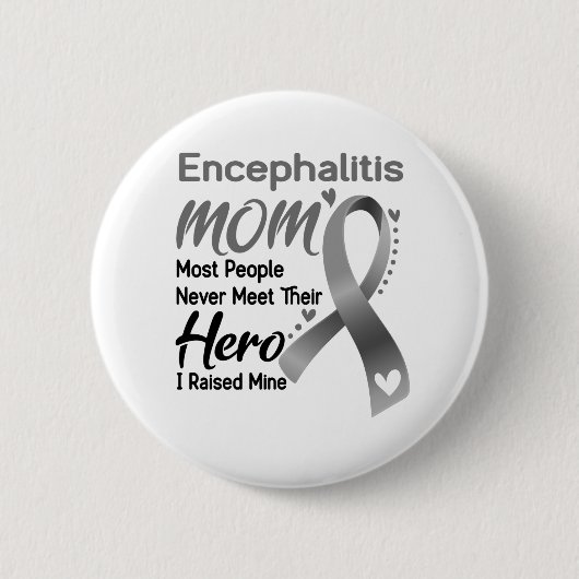 Encephalitis Sensibilisierung Monat Band Geschenke Button (Vorderseite)