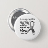 Encephalitis Sensibilisierung Monat Band Geschenke Button (Vorne & Hinten)