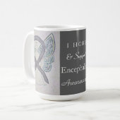 Encephalitis Sensibilisierungsband Engel Custom Ta Kaffeetasse (Vorderseite Links)